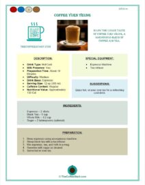 Coffee Yuen Yeung - Recipe Card